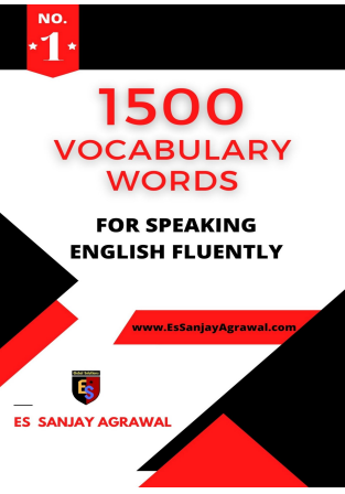 Book cover: 1500 Vocabulary words for speaking English fluently.