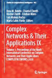 Book cover: Complex networks & their applications ix : volume 1, proceedings of the ninth international conference on complex networks and their applications complex networks 2020