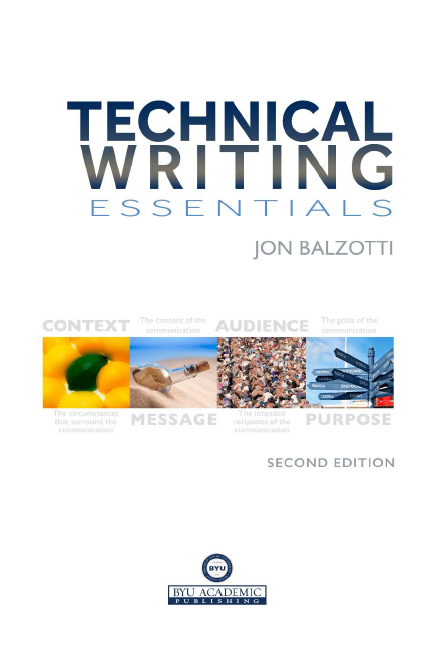 Book cover: Technical writing essentials.
