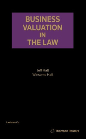 Book cover: Business valuation in the law