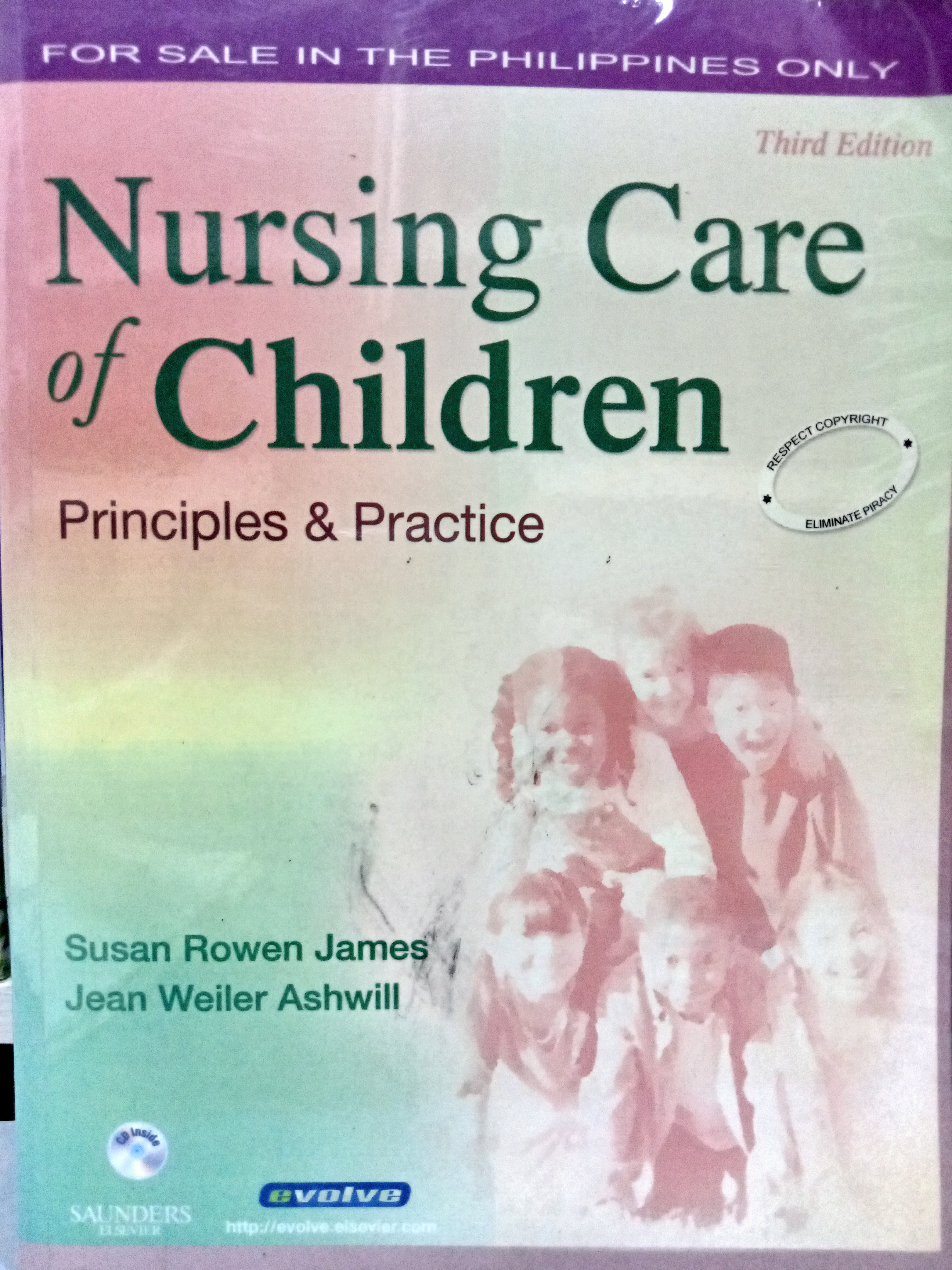 Book cover: Nursing care of children principles and practice