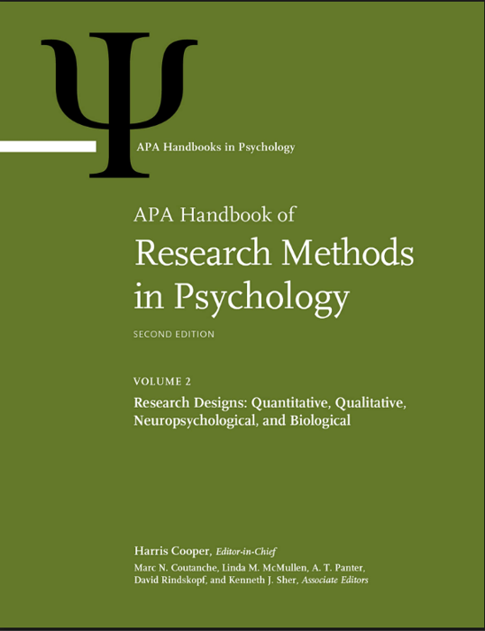 Book cover: APA Handbook of research methods in psychology