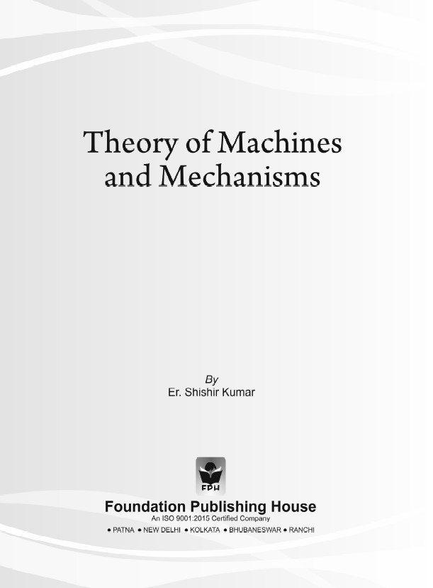 Book cover: Theory of machines and mechanisms