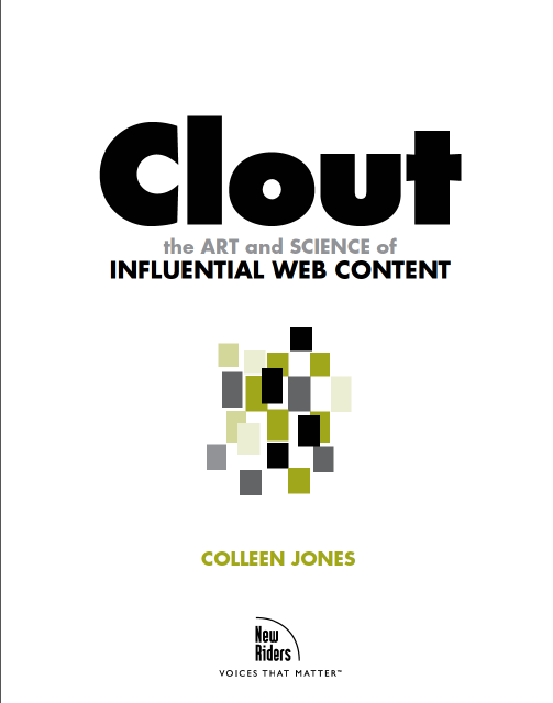 Book cover: Clout : the art and science of influential web content