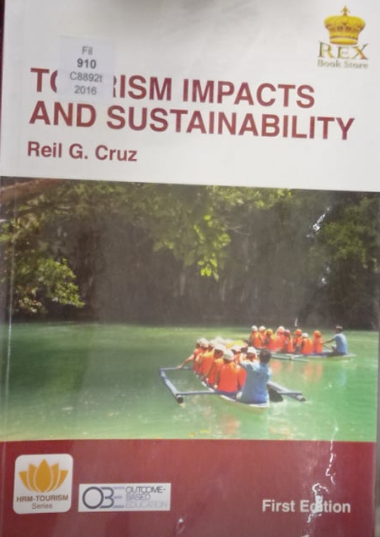 Book cover: Tourism impacts and sustainability