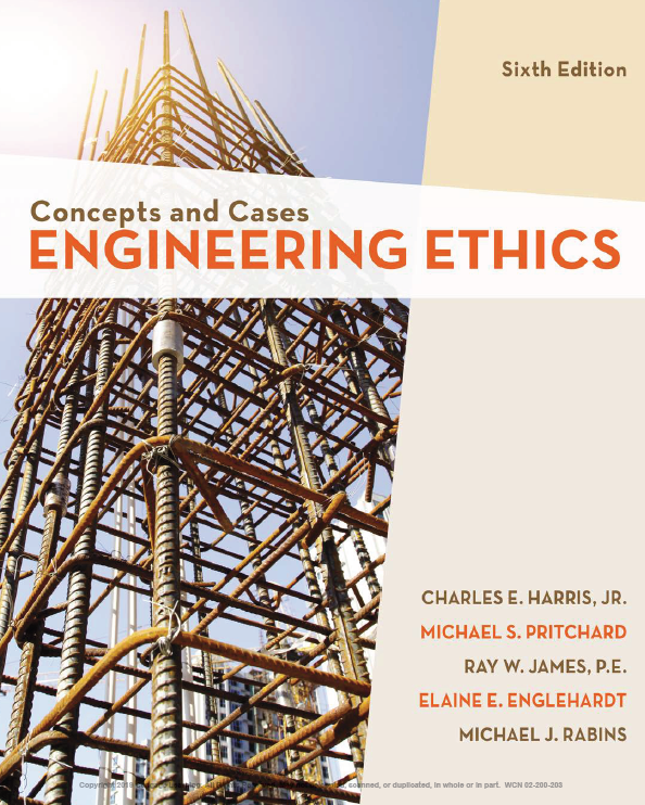 Book cover: Engineering ethics : concepts and cases