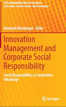 Book cover: Innovation management and corporate social responsibility : social responsibility as competitive advantage