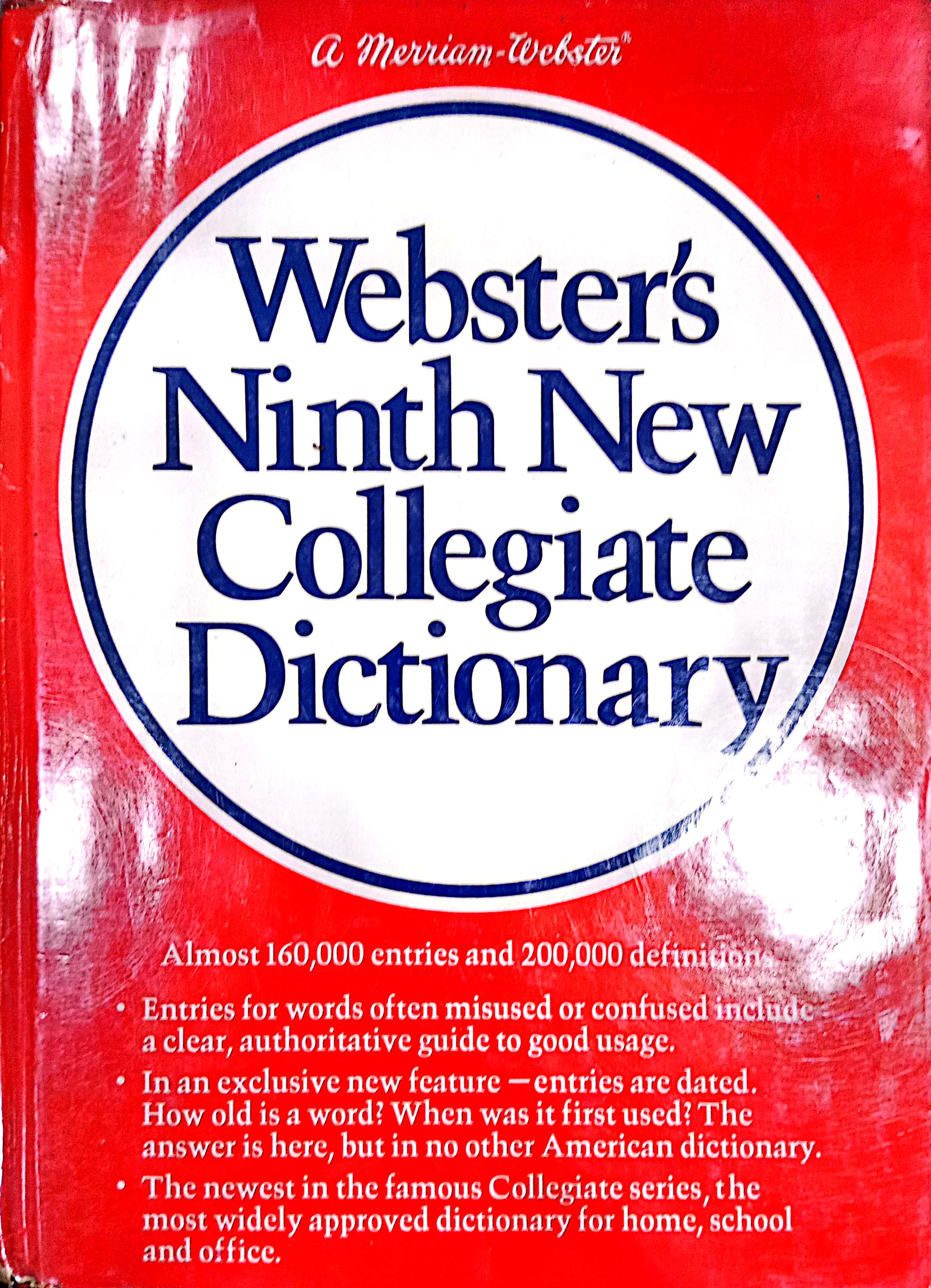 Book cover: Webster's ninth new collegiate dictionary