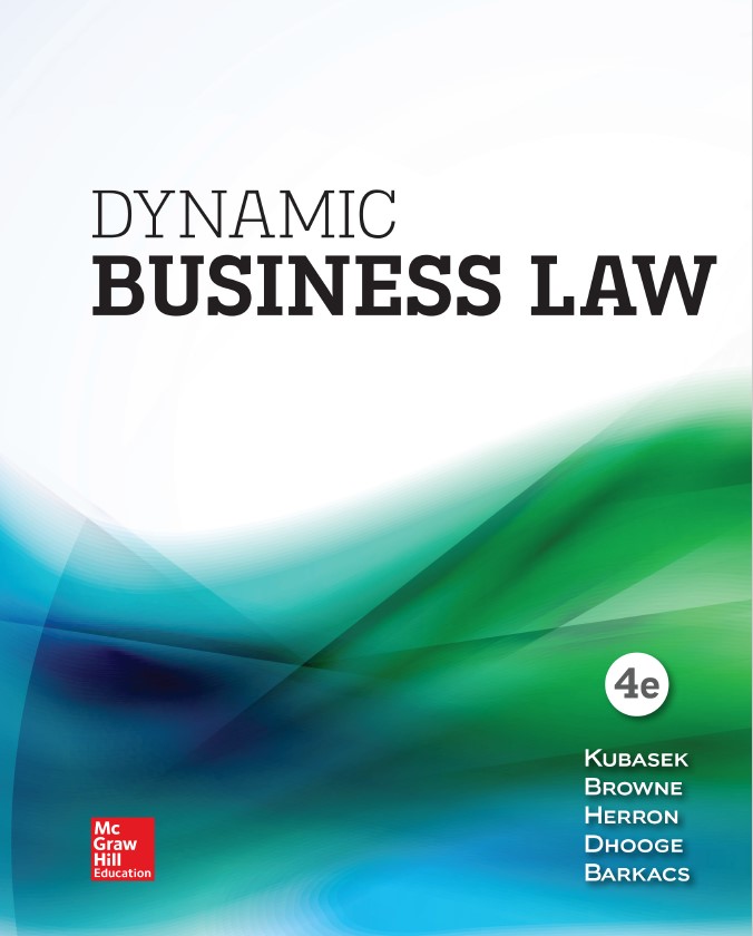 Book cover: Dynamic business law