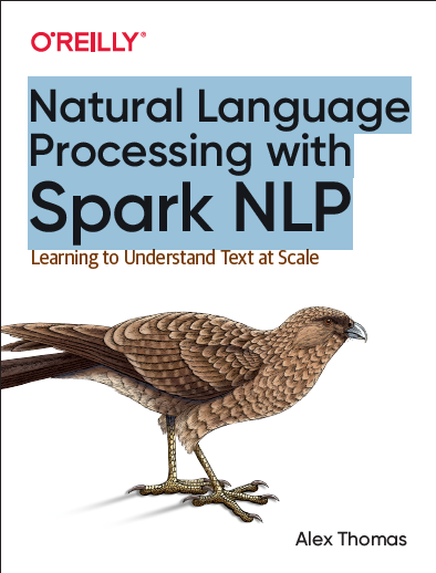 Book cover: Natural language processing with Spark NLP
