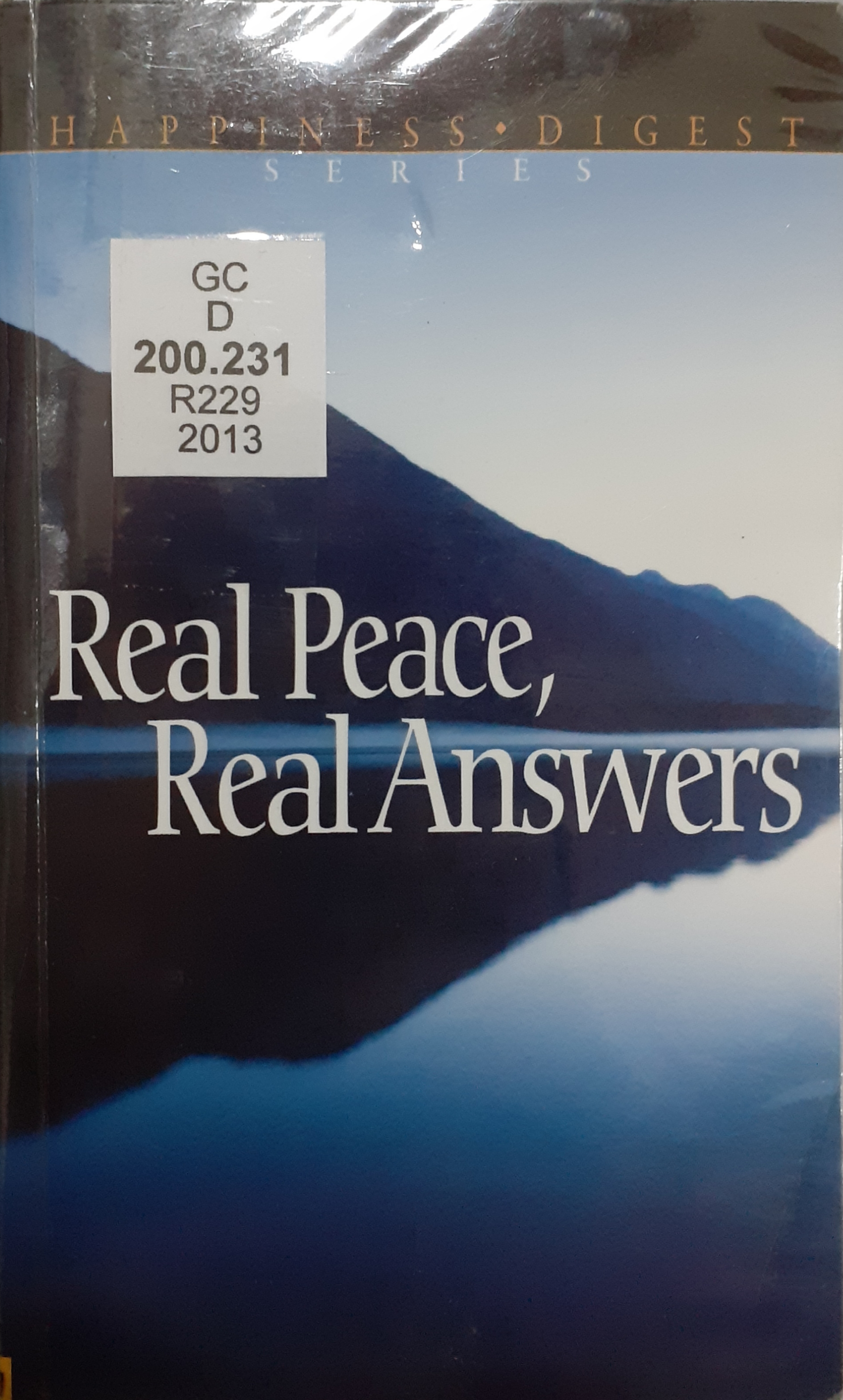 Book cover: Real peace, Real Answer