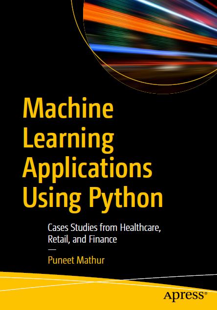 Book cover: Machine learning applications using python