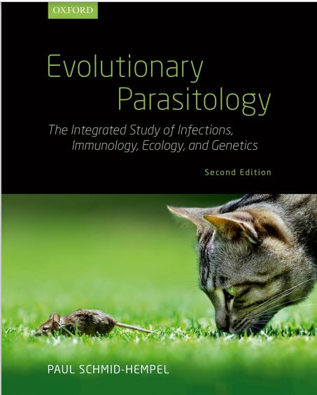 Book cover: Evolutionary parasitology: the integrated study of infections, immunology, ecology, and genetics.
