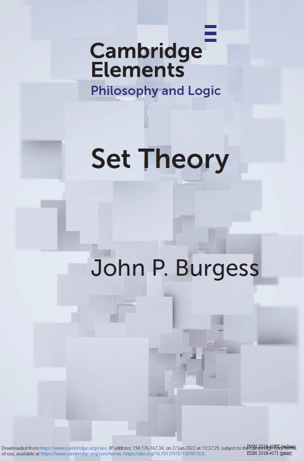 Book cover: Set theory.