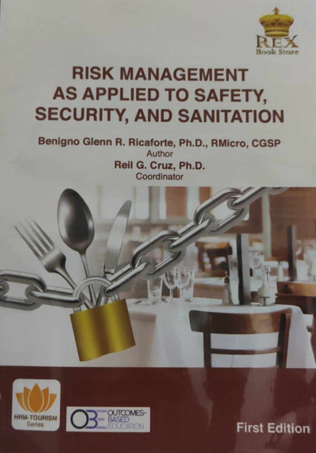 Book cover: Risk management as applied to safety, security, and sanitation