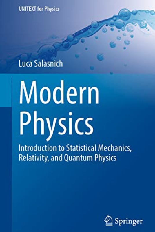 Book cover: Modern physics: introduction to statistical mechanics, relativity, and quantum physics.