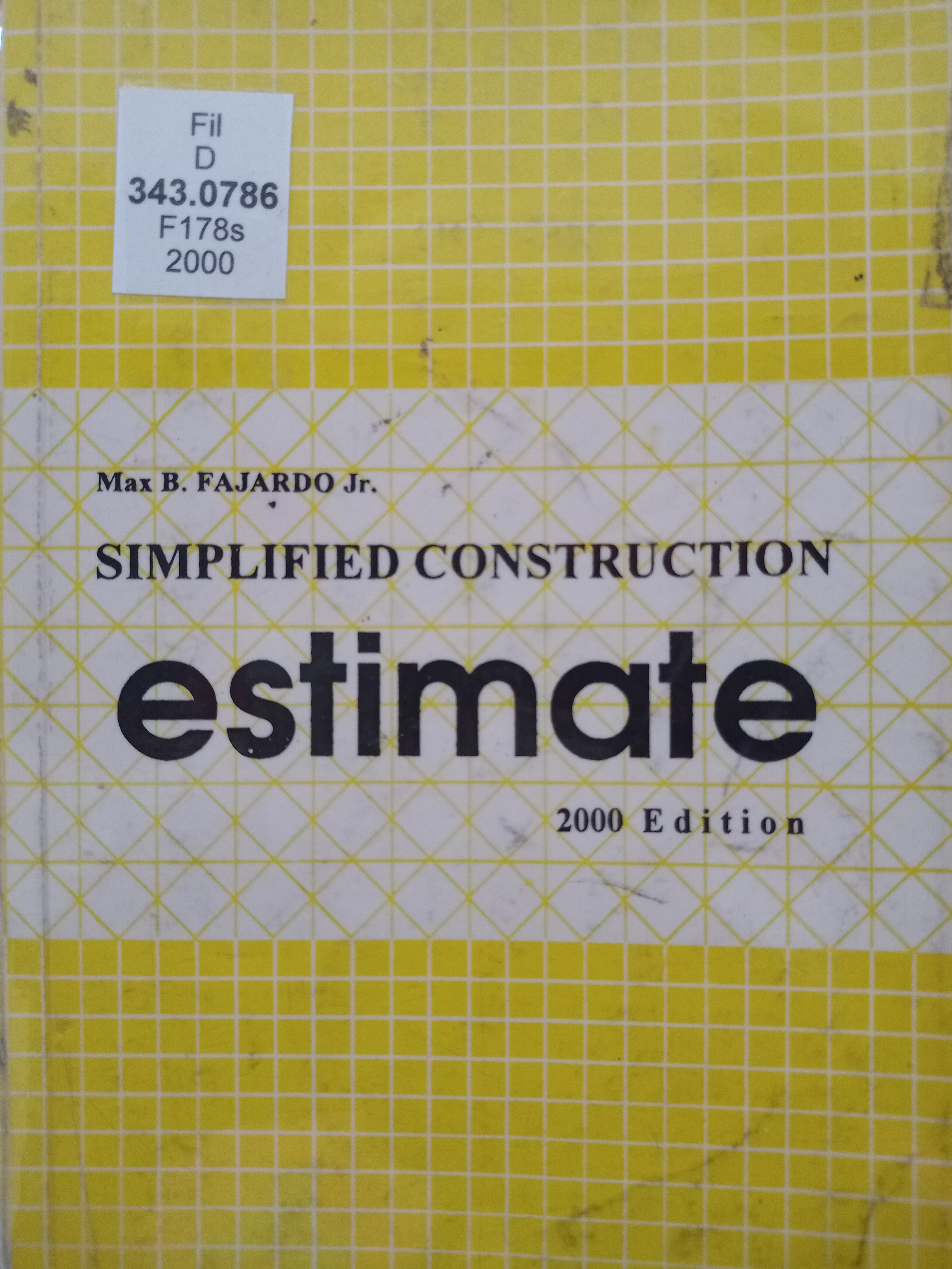 Book cover: Simplified construction : estimate