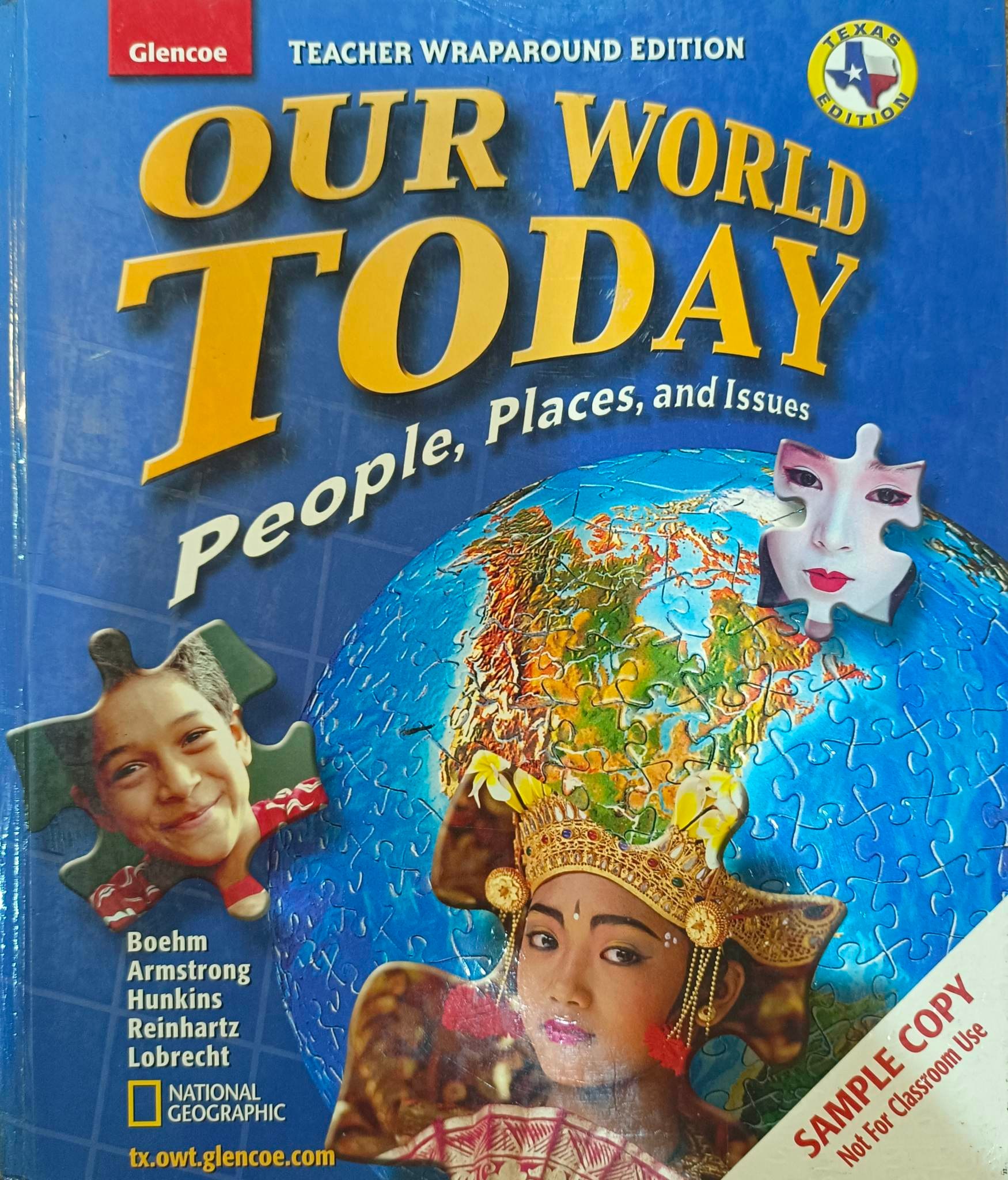 Book cover: our world today : people, places and issues