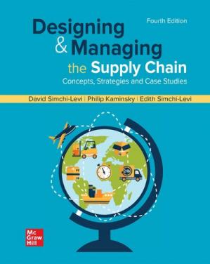 Book cover: Designing and managing the supply chain : concepts, strategies, and case studies