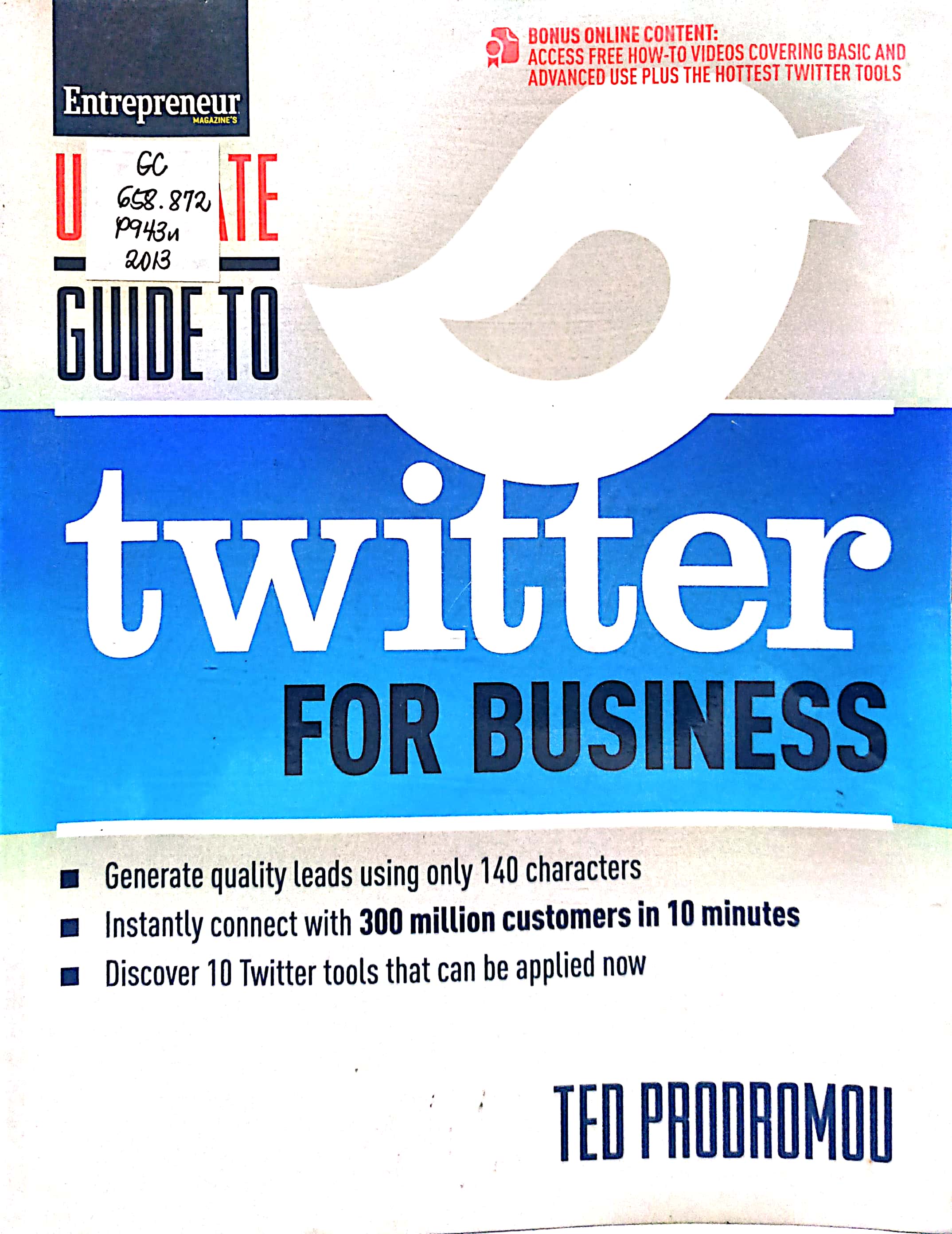 Book cover: Ultimate guide to twitter for business