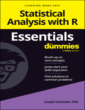 Book cover: Statistical analysis with R : essentials for dummies