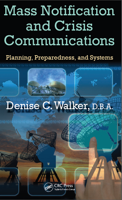 Book cover: Mass notification and crisis communications : planning, preparedness, and systems