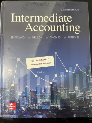 Book cover: Intermediate accounting.