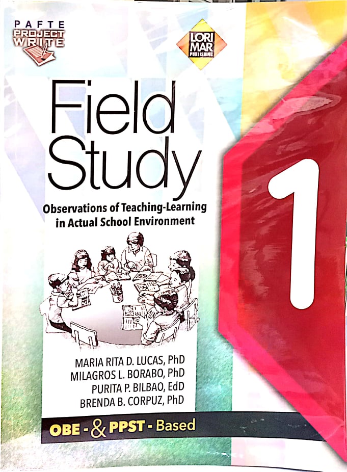 Book cover: Field study 1 : observations of teaching-learning in actual school environment
