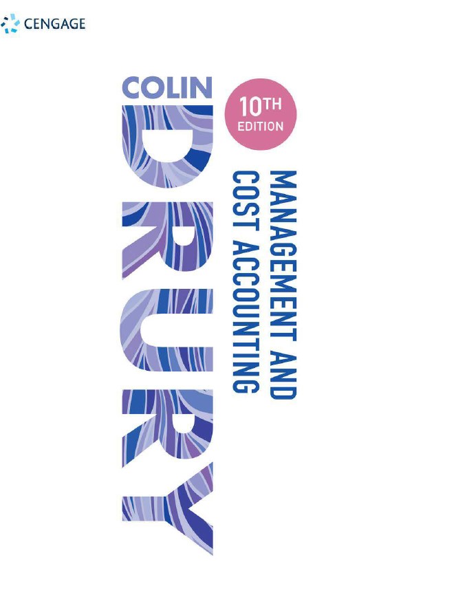 Book cover: Management and cost accounting