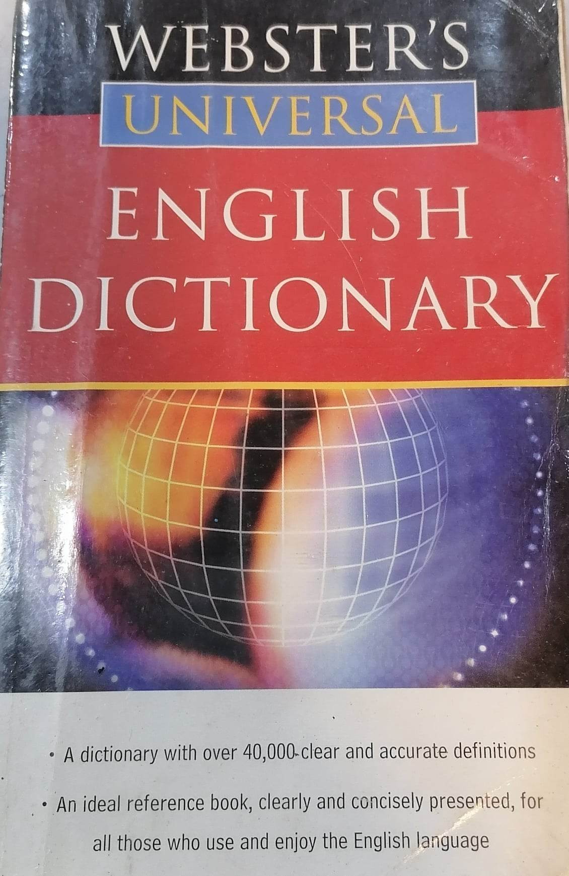 Book cover: Webster's universal English dictionary