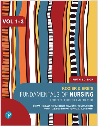 Book cover: Kozier and Erb's fundamentals of nursing: concepts, process and practice.