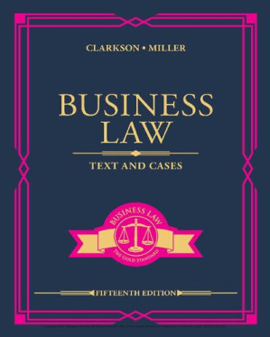 Book cover: Business law : text and cases