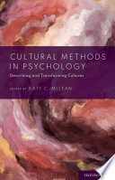 Book cover: Cultural methods in psychology : describing and transforming cultures