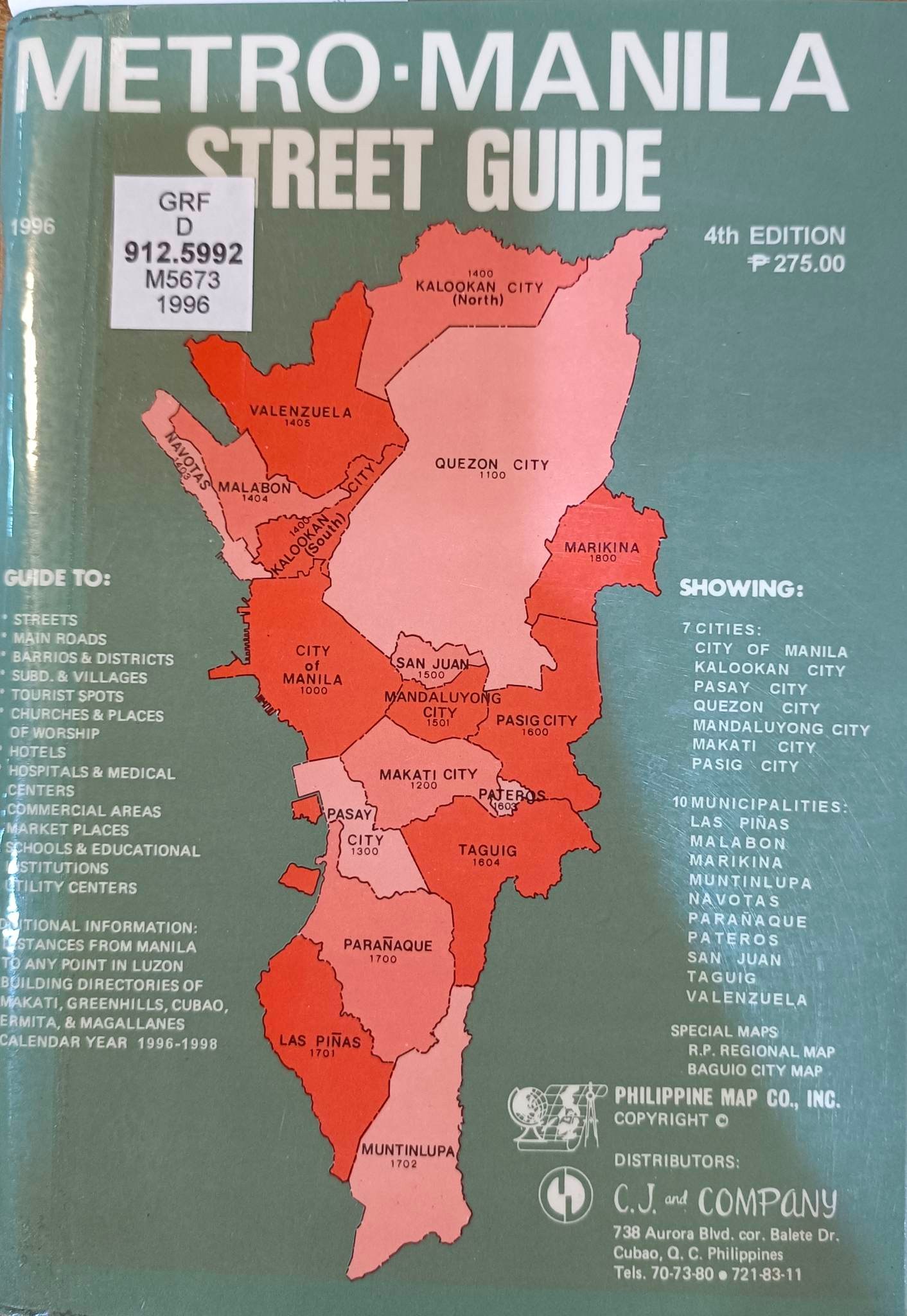 Book cover: Metro-Manila street guide