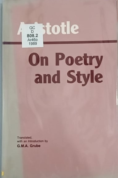 Book cover: On poetry and style