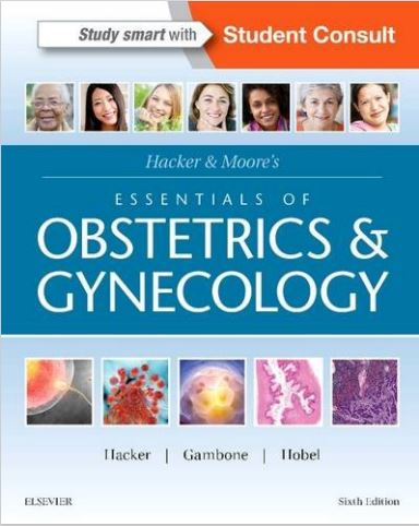 Book cover: Hacker and Moore’s essentials of obstetrics and gynecology.