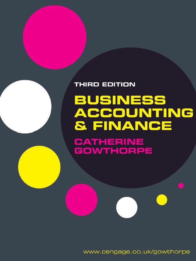 Book cover: Business accounting and finance