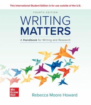 Book cover: Writing matters : a handbook for writing and research