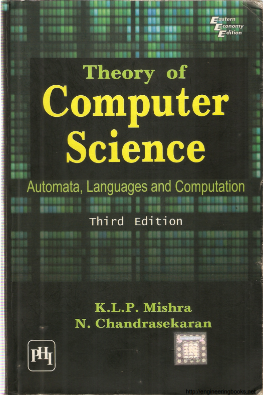 Book cover: Theory of computer science automata, languages and computation