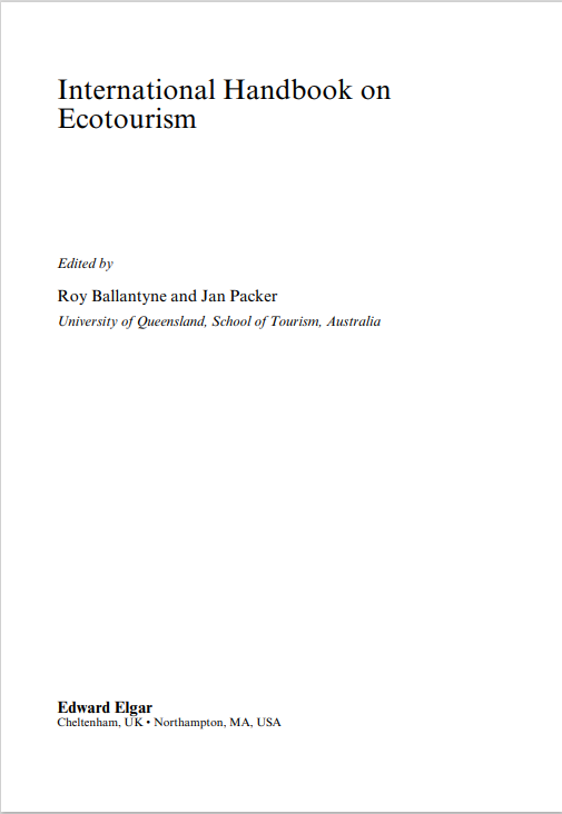 Book cover: International handbook on ecotourism