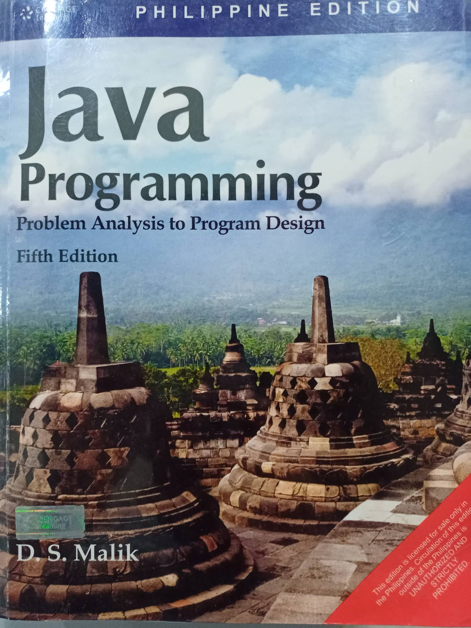 Book cover: Java programming : problem analysis to program design