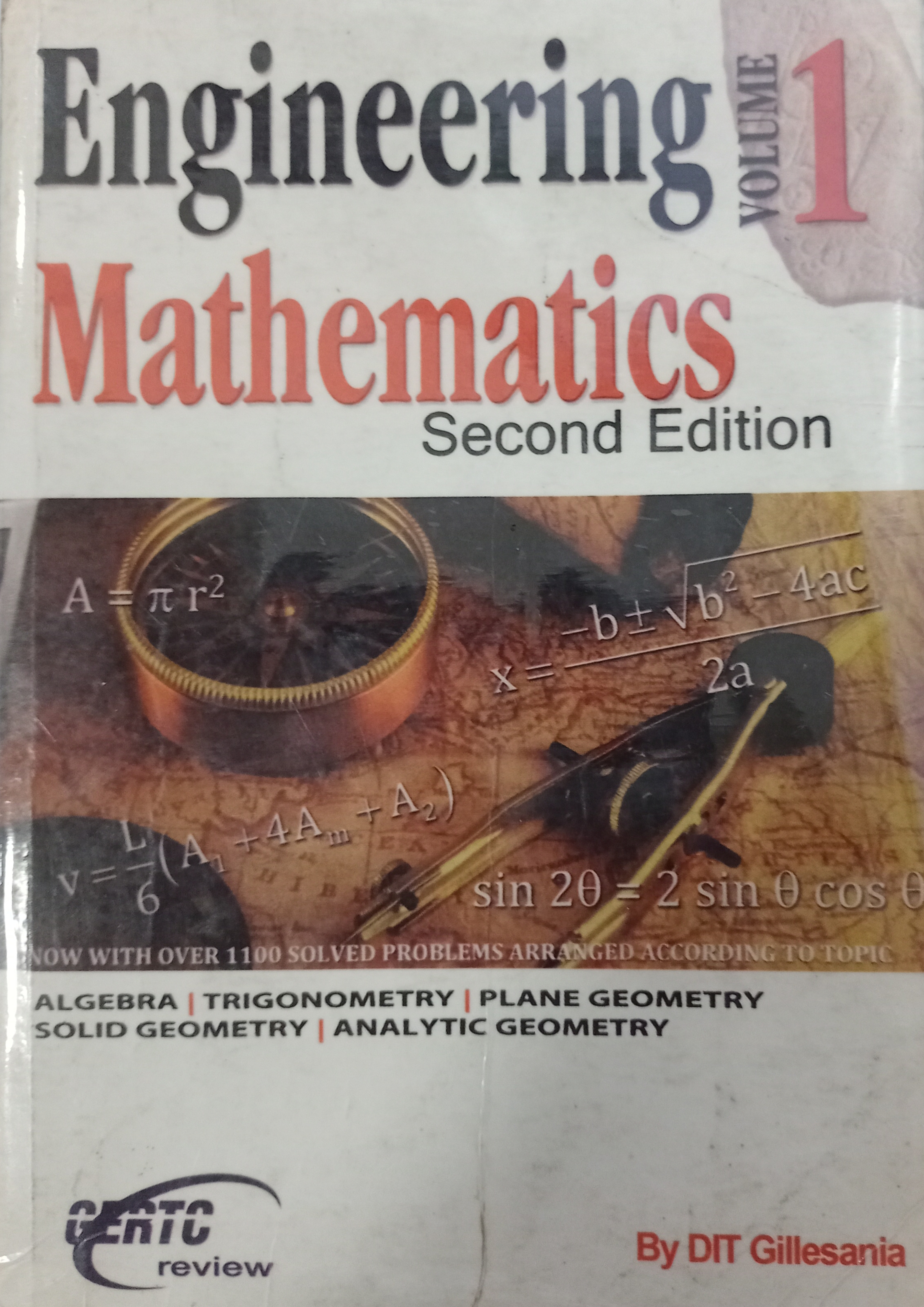 Book cover: Engineering mathematics: vol. 1