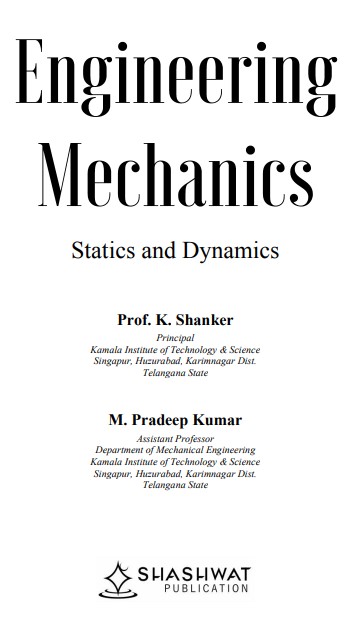 Book cover: Engineering mechanics : statics and dynamics