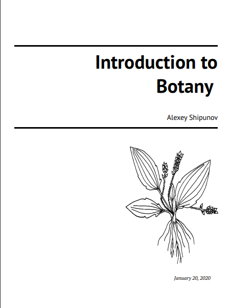 Book cover: Introduction to botany.