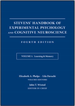 Book cover: Stevens' handbook of experimental psychology and cognitive neuroscience: volume 1, learning and memory