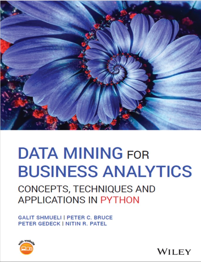 Book cover: Data mining for business analytics : concepts, techniques, and applications in Python