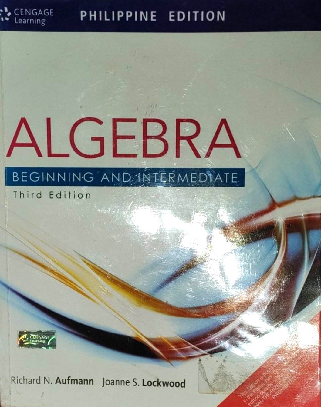Book cover: Algebra: beginning and intermediate.
