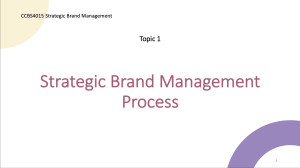 Book cover: Strategic brand management process