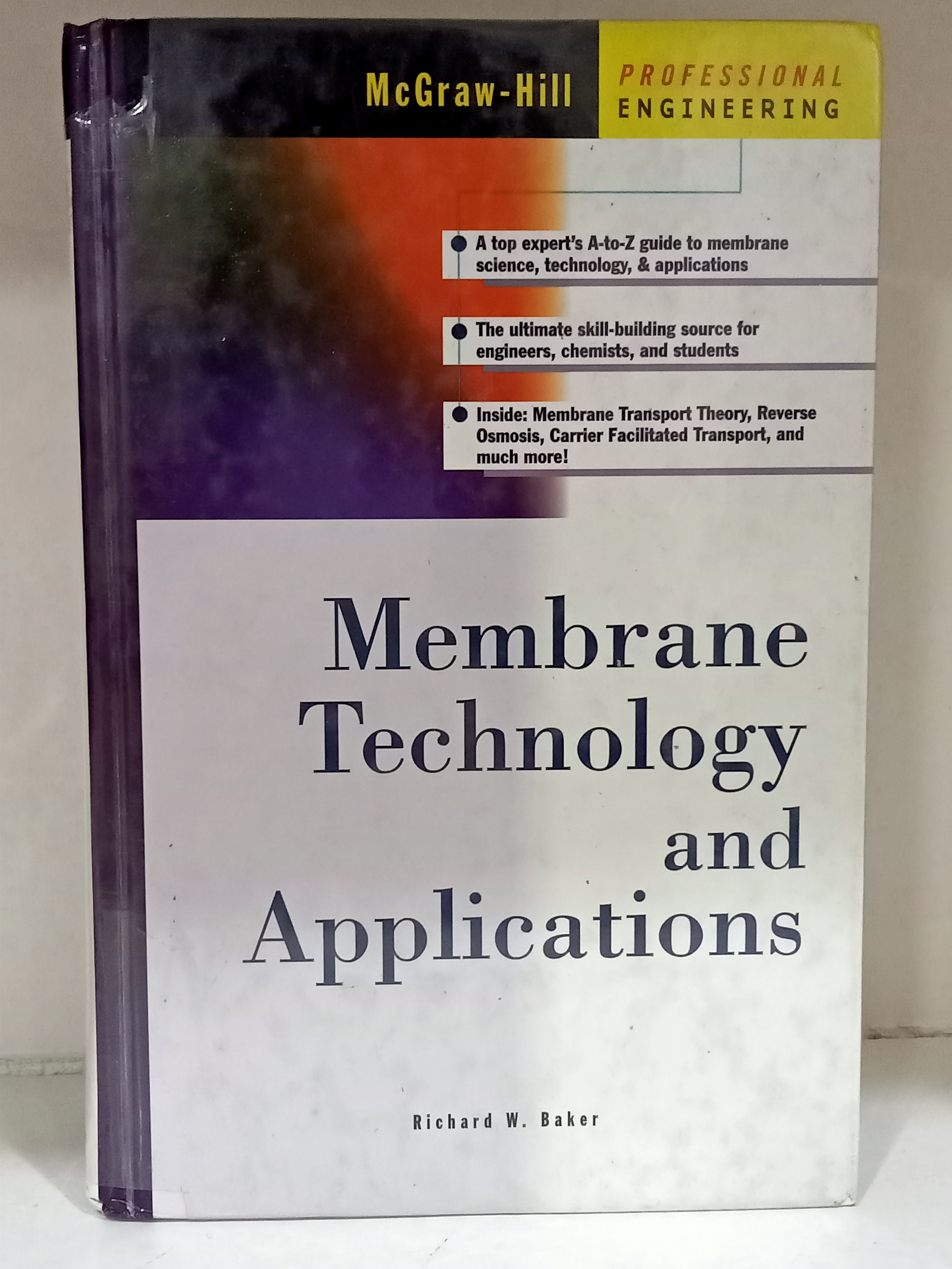 Book cover: Membrane technology and applications