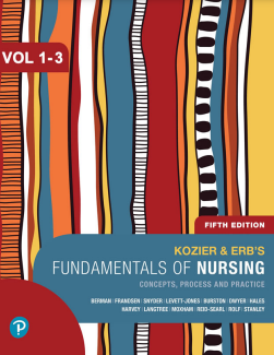 Book cover: Kozier and Erb's fundamentals of nursing: concepts, process and practice.